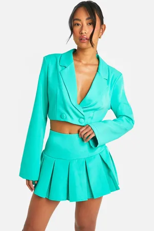 Boohoo Womens Pleated Drop Hem Micro Mini Skirt - - 16