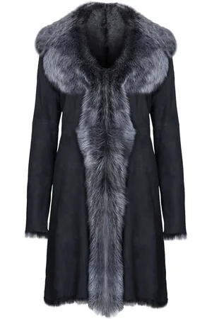 Infinity Womens Toscana Sheepskin Suede Trench Coat-Rochester - - 18