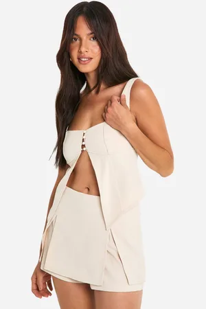 Boohoo Womens Short With Double Split Skirt Layover - - 8