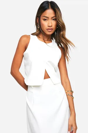 Boohoo Womens Boxy Cropped Waistcoat - - 16