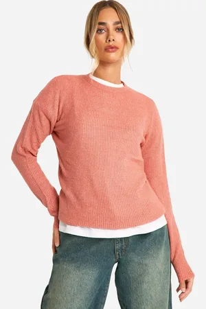 Boohoo Womens Soft Knit Fine Gauge Crop Jumper - - M