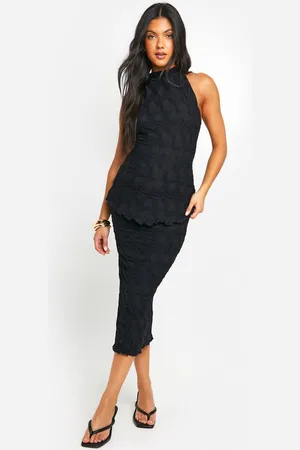 Boohoo Womens Maternity Textured Jacquard Midi Skirt - - 16