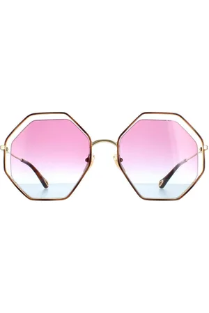 Chloé Womens Round Gold Blue Pink Gradient CH0045S - - One Size