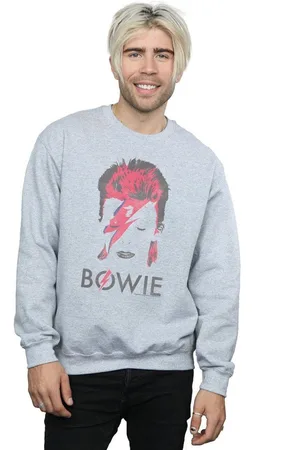 David Bowie Aladdin Sane Distressed Sweatshirt - - 4XL