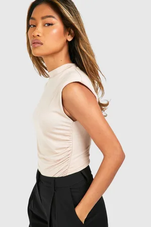 Boohoo Womens Shoulder Pad Sleeveless Top - - 6