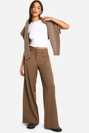 Boohoo Womens Tailored High Rise Straight Leg Trouser - - 16