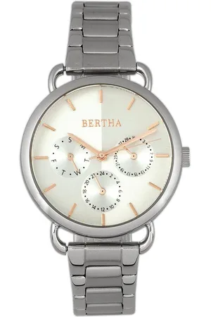 Bertha Womens Gwen Leather-Band Watch with Day & Date - - One Size