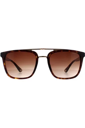 Police Square Havana and Gold Gradient SPLB41 Origins 35 Sunglasses - One Size