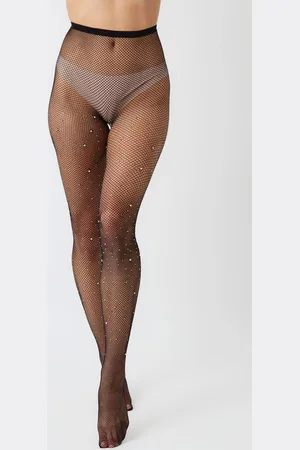 My Accessories Womens Diamante Fishnet Tights in - 6-8