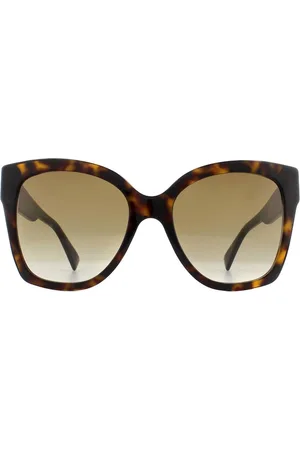 Gucci Womens Cat Eye Havana Gradient Sunglasses - One Size