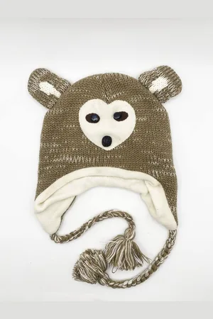 SVNX Bear Beanie Hat with Ears - One Size