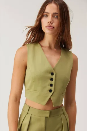 NASTY GAL Womens Petite Tailored Fitted Waistcoat - - 12
