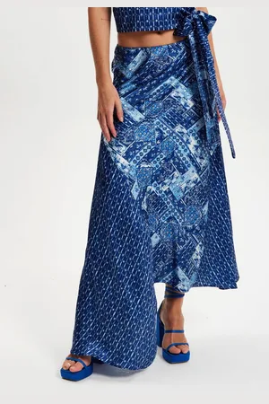 Liquorish Womens Scarf Print Asymmetric Skirt - - 10