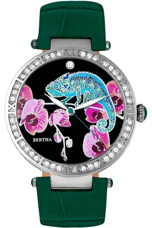Bertha Womens Camilla Mother-Of-Pearl Leather-Band Watch - - One Size
