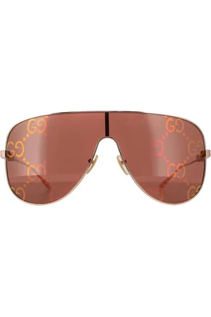 Gucci Womens Shield Gold Red GG1436S - - One Size