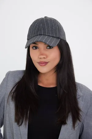 My Accessories Pinstripe Baseball Cap - - One Size