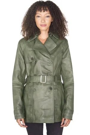 Infinity Womens Nappa Leather Trench Coat-Mosul - - 22