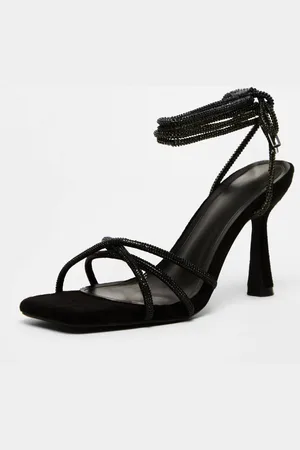 Quiz Womens Diamante Lace Up Heels - 6