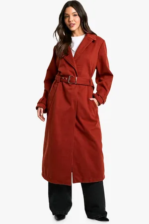 Boohoo Womens Belted Wool Look Maxi Coat - - 16