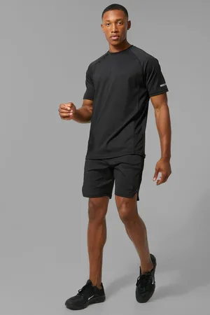 Boohoo Man Active Performance T Shirt & Short Set - - M