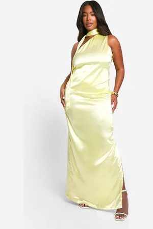 Boohoo Womens Plus Premium Satin One Shoulder Top & Maxi Skirt Co-ord - - 20