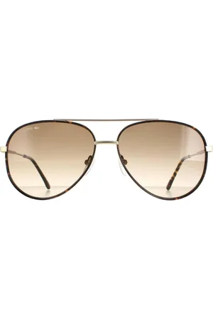 Lacoste Aviator Matte Gold Brown Gradient L247S - - One Size