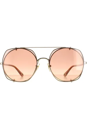 Chloé Womens Aviator Gold Brown Gradient CH0042S - - One Size