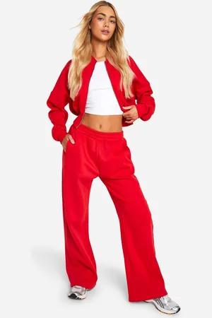 Boohoo Womens Deep Hem Zip Through Bomber Tracksuit - - XS