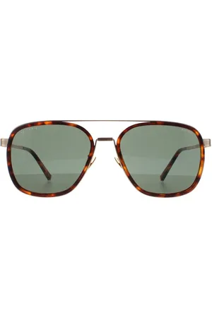 Police Womens Aviator Shiny Red Havana Green SPLC49 Lewis 21 Sunglasses - - One Size