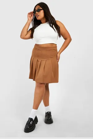 Boohoo Womens Plus Pleated Skater Skirt - - 20