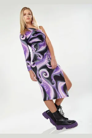 House of Holland Womens Swirl Print Dress In Purple - - 10