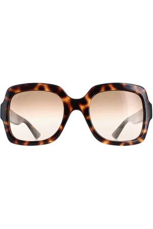 Gucci Womens Square Havana Gradient GG1337S - One Size
