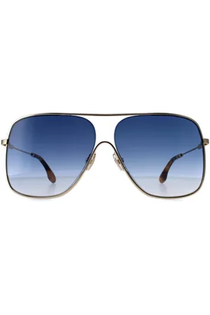 Victoria Beckham Womens Aviator Gold Teal Blue Gradient VB132S - - One Size