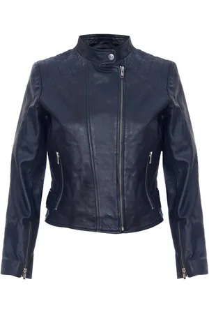 Infinity Womens Leather Biker Jacket-Celaya - - 12