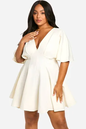 Boohoo Womens Plus Pleated Skirt Skater Dress - - 18