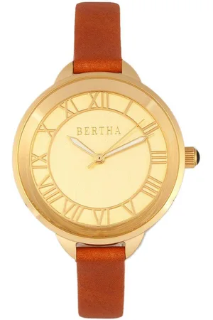 Bertha Womens Madison Sunray Dial Leather-Band Watch - - One Size