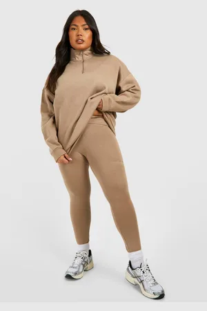 Boohoo Womens Plus Oversized Half Zip And Legging Set - - 20