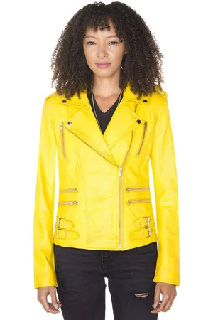 Infinity Womens Leather Vintage Brando Biker Jacket-Orlando - - 12