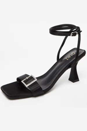 Quiz Womens Satin Buckle Heels - 3