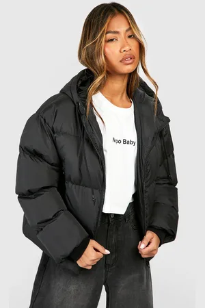 Boohoo Womens Hooded Padded Puffer Jacket - - 16