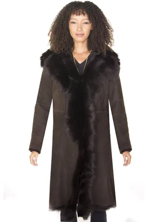 Infinity Womens Toscana Sheepskin Suede Trench Coat-Rochester - - 20