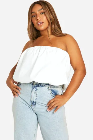 Boohoo Womens Plus Puff Ball Bengaline Bodysuit - - 20