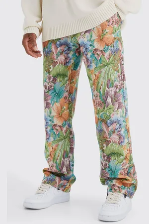 Boohoo Fixed Waist Floral Tapestry Trouser - - 30