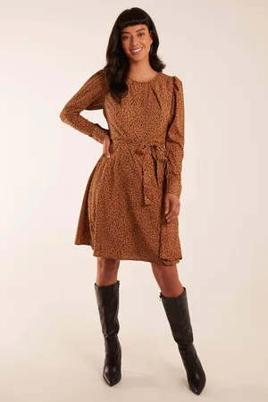 Blue Vanilla Womens Skater Round Neck Mini Dress - - 8