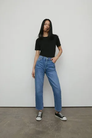 warehouse Womens 94s Denim Authentic Straight Leg Jeans - - 6