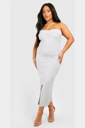 Boohoo Womens Plus Bengaline Bandeau Utility Midaxi Dress - - 20