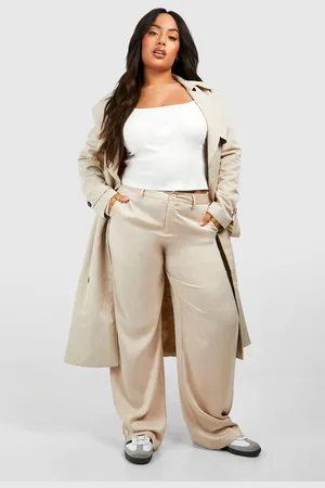 Boohoo Womens Plus Satin Wide Leg Trouser - - 20