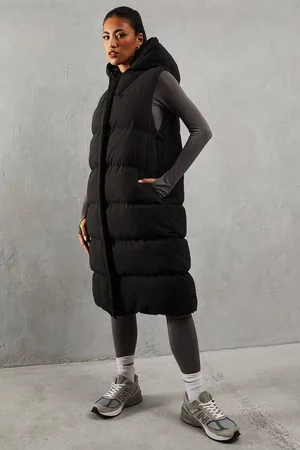 MissPap Womens Hooded Longline Puffer Gilet - - 6