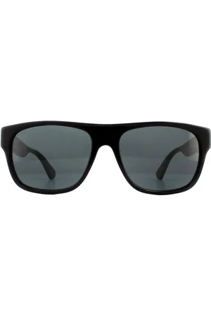 Gucci Rectangle Green Red Grey Sunglasses - One Size