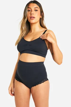Boohoo Womens Maternity Lace Trim Shapewear Brief - - M